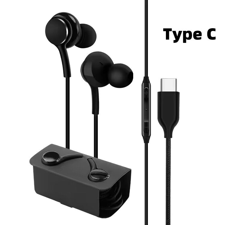 Wired Earphone For Samsung Galaxy S23 S21 S22 Ultra Plus 3.5 mm Earbuds Headphones A54 A34 A53 A53 Accessories